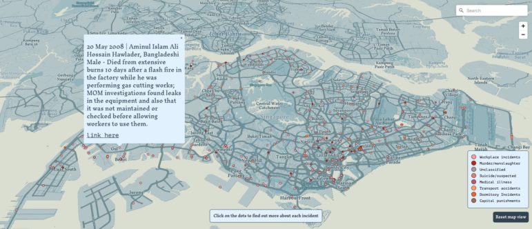 Mapping Migrant Deaths in Singapore