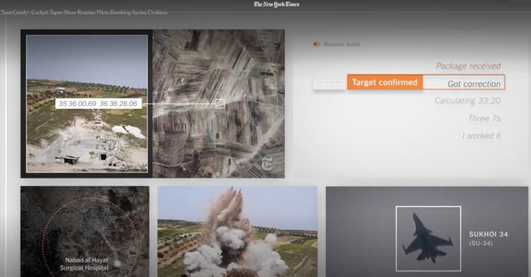 New York Times Russian aircraft communications bombing