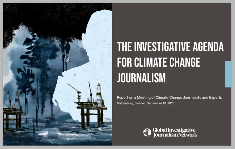 Invetigative Agenda for Climate Change Journalism